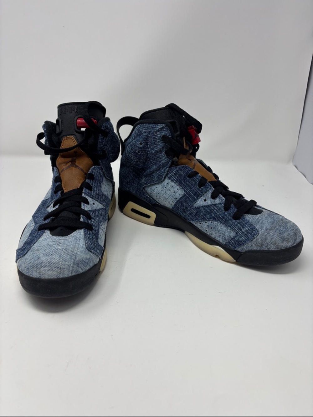 Air Jordan | 6 retro washed denim 9.5 High Top Sneakers - Blue/Black